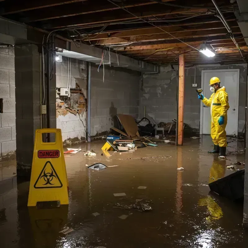 Flooded Basement Electrical Hazard in Orange Beach, AL Property